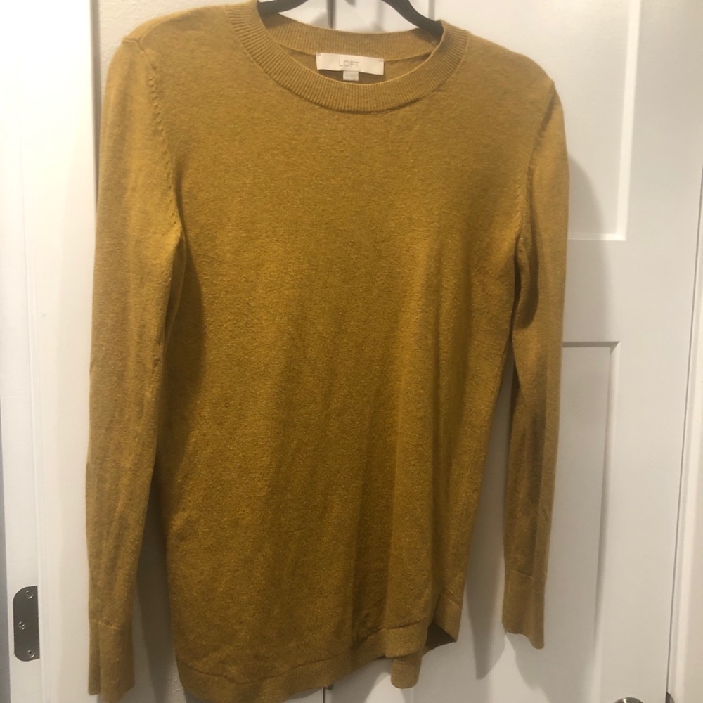 Loft Mustard Yellow Sweater